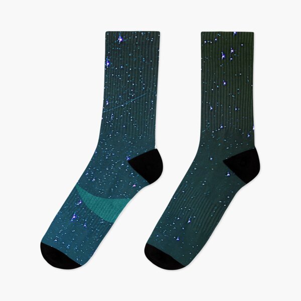Item preview, Dark Turquoise Crescent Moon in Outer Space Night Sky designed and sold by ShaunSandhu.