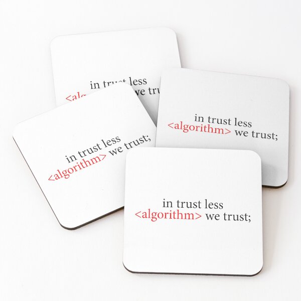 Item preview, IN TRUST LESS ALGORITHM WE TRUST designed and sold by Teeses.