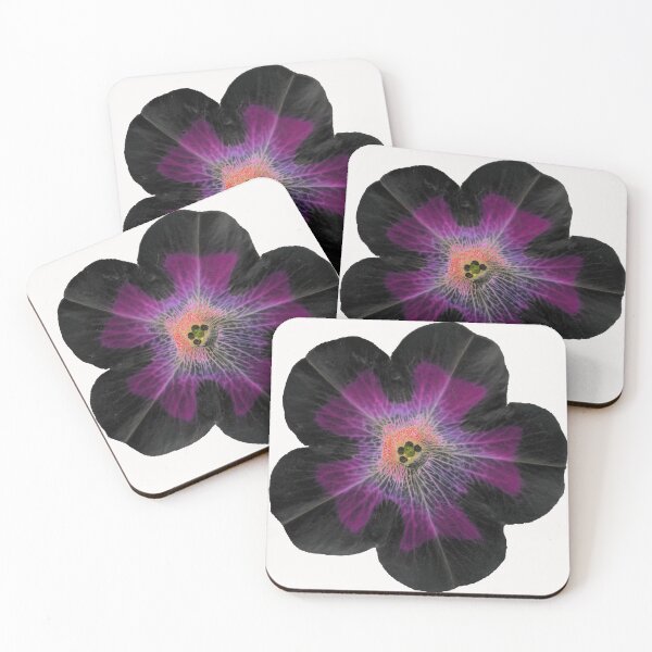 Item preview, Inverted White and Pink Flower flower photographic image designed and sold by AustaArt.