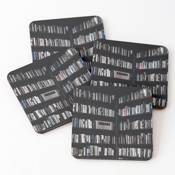 Item preview, Corner Of Bookcases in Black and Blue designed and sold by SquishStitches.