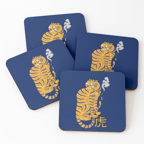 Item preview, a wise japanese tiger smokes 虎  designed and sold by jamal el annague.