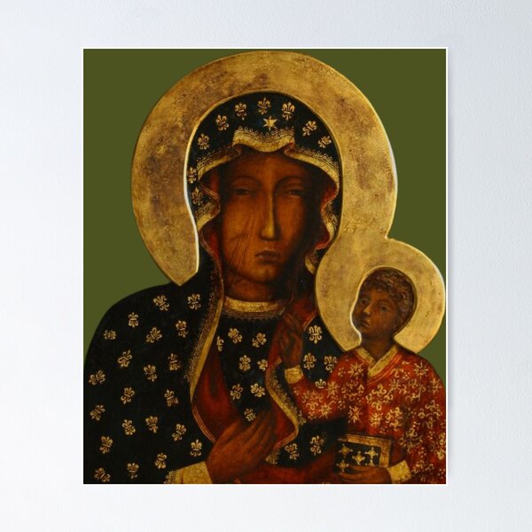 Item preview, The Black Madonna of Czestochowa, Our Lady of Częstochowa, Blessed Virgin Mary  designed and sold by AMDG Line.