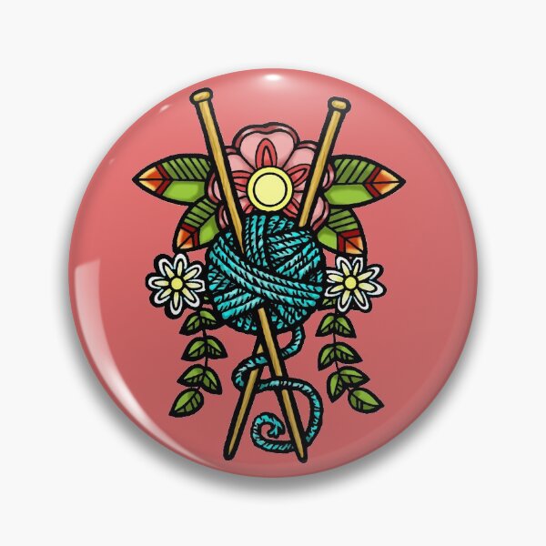 Item preview, knitting tattoo designed and sold by sandpiperstudio.
