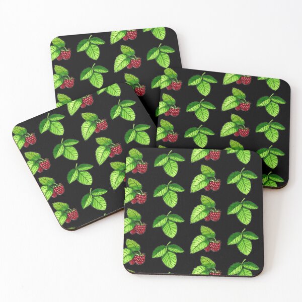 Item preview, Raspberries (black BG) designed and sold by -Senaar-.