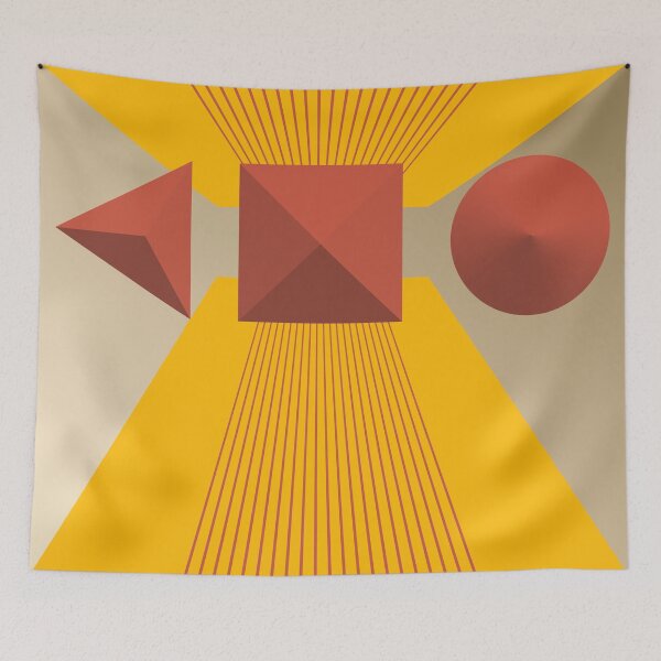 Item preview, Bauhaus - Retro / Art Deco architecture discipline from Berlin, Germany - Available in posters, etc - Shapes and Color in Yellow on Black designed and sold by crazycollective.