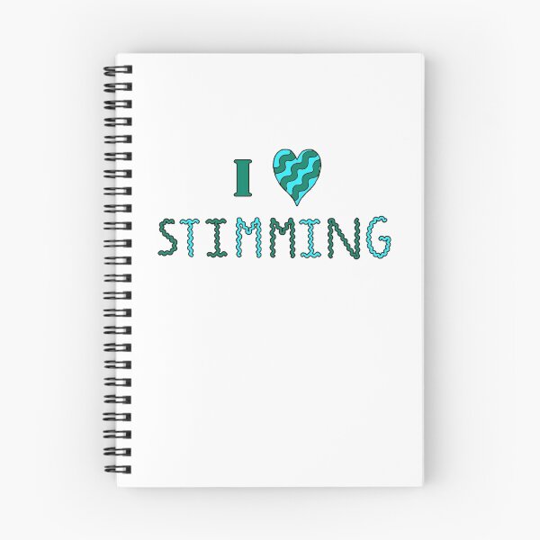 Item preview, I Love Stimming (Green and Cyan, Wavy Letters) designed and sold by AutisticBanshee.