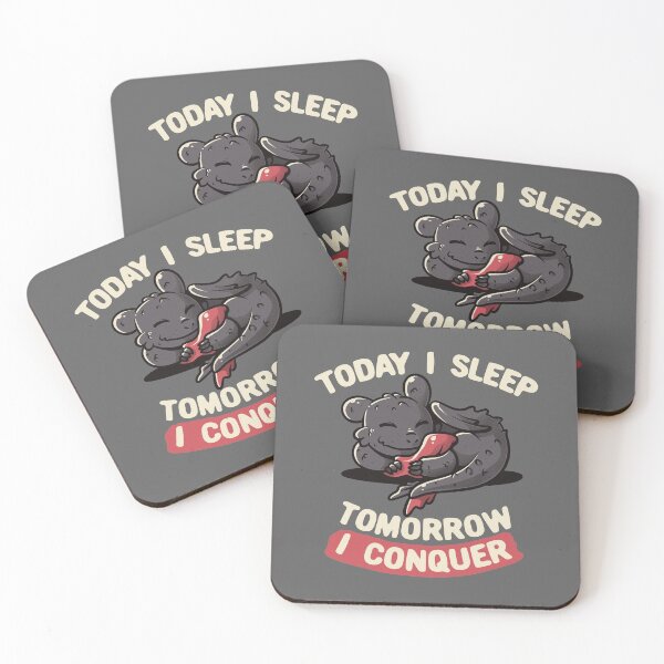 Item preview, Today I Sleep Tomorrow I Conquer Cute Lazy Dragon Gift designed and sold by EduEly.