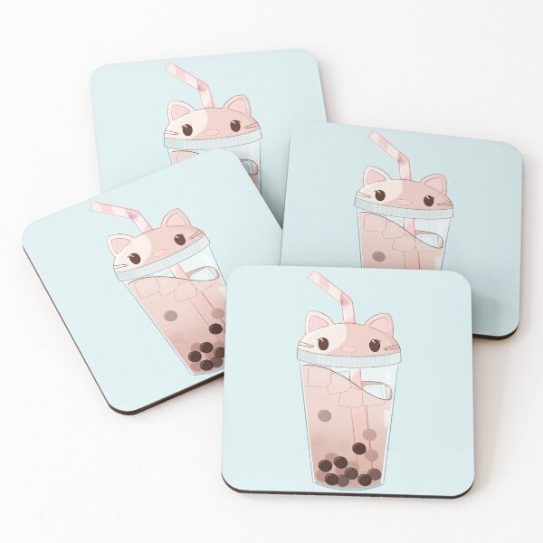 Item preview, Kawaii cat boba tea designed and sold by milyahs-art.