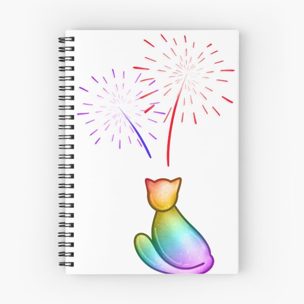Item preview, Bubble Cat + Fireworks designed and sold by MoCraftsCo.