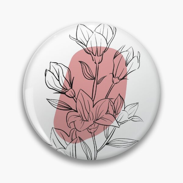 Item preview, MINIMALISTIC LIGHT PINK MAGNOLIA ILLUSTRATION designed and sold by artbynikav.
