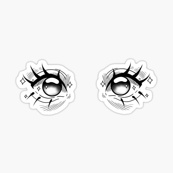 Kawaii Anime Eyes Sticker