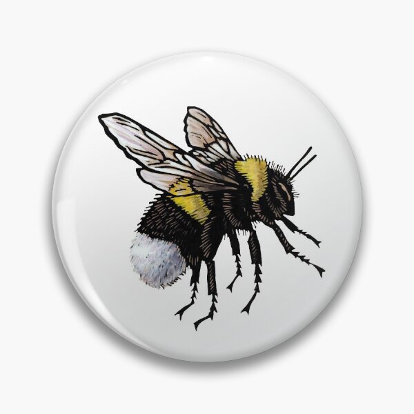 Item preview, Bumblebee Bliss (linoleum block print & watercolor) designed and sold by Carrie Carlson.