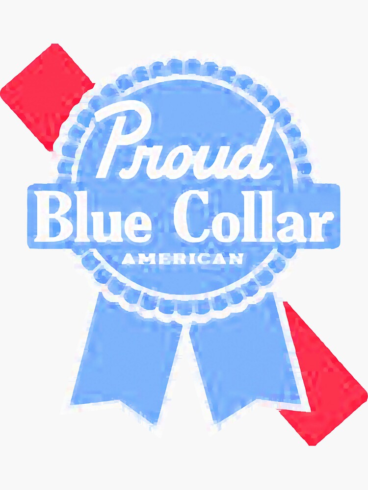 Proud Blue Collar American Sticker for Sale by Merritt Chase