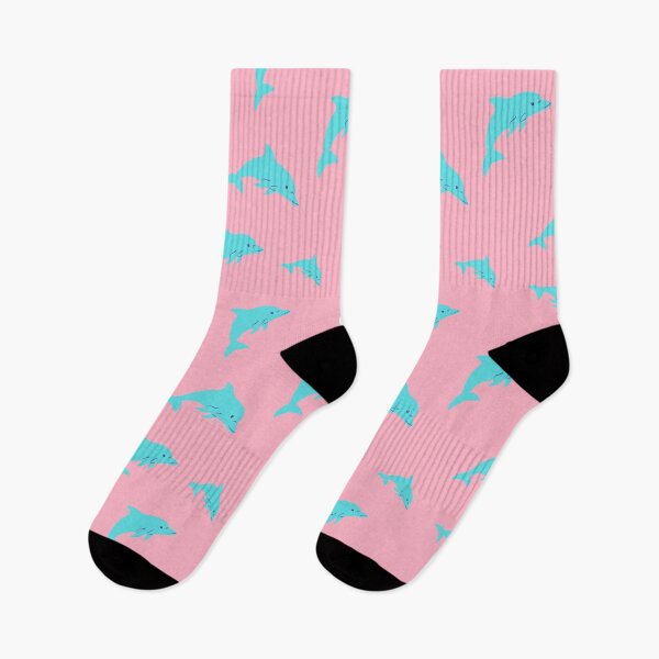 Item preview, Bubblegum Pink Blue Dolphins designed and sold by LaurensFortune.