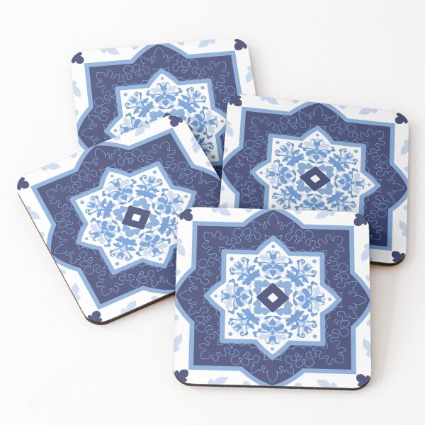 Item preview, Portuguese azuleiro (azul) tile pattern - T-Shirt and Accessories designed and sold by 3TFashion.
