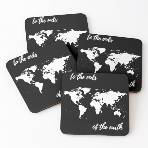 Item preview, To The Ends Of The Earth | Black & White | Map designed and sold by LoveGen.