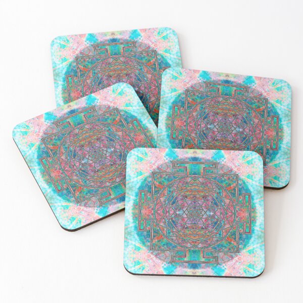 Item preview, Sri Yantra Mandala Print in Pastel Colors designed and sold by ThomMorris.