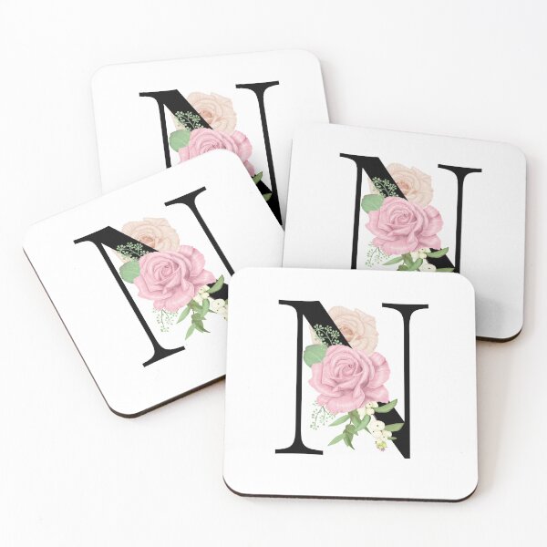 Item preview, Floral N Monogram designed and sold by starrylite.