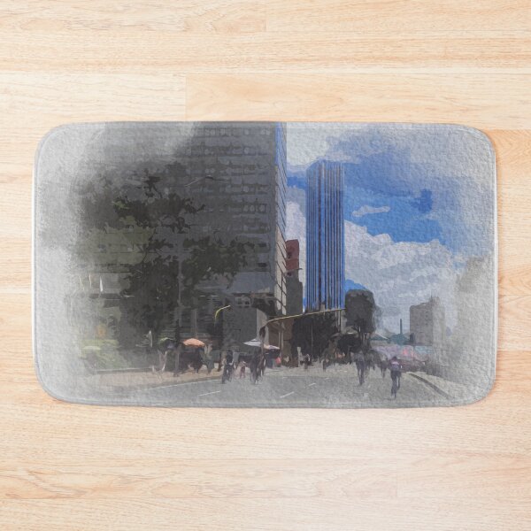 Item preview, Watercolor Street of downtown Bogotá designed and sold by FDbubble1986.