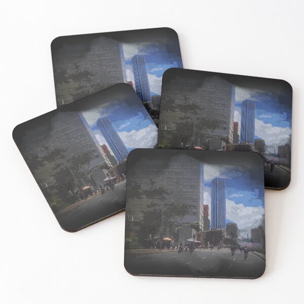 Item preview, Watercolor Street of downtown Bogotá designed and sold by FDbubble1986.