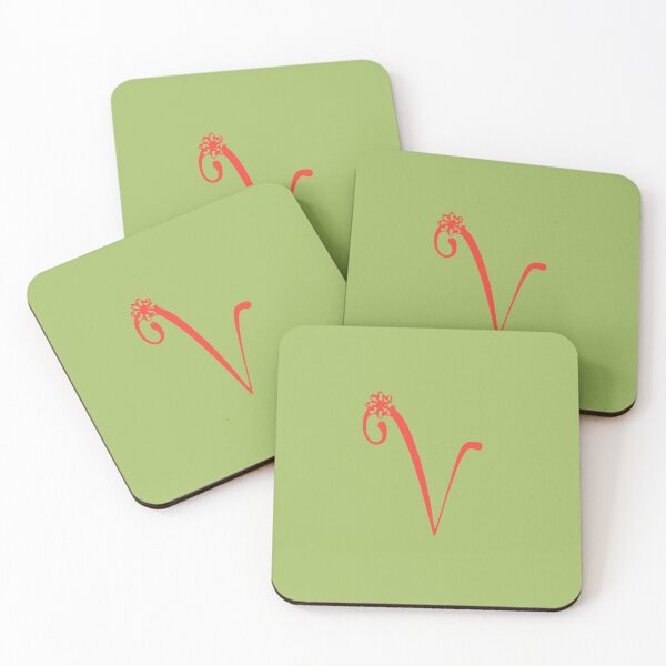Artikelvorschau, Blumen-Anfangsmonogramm V. entworfen und verkauft von Creative-draw.