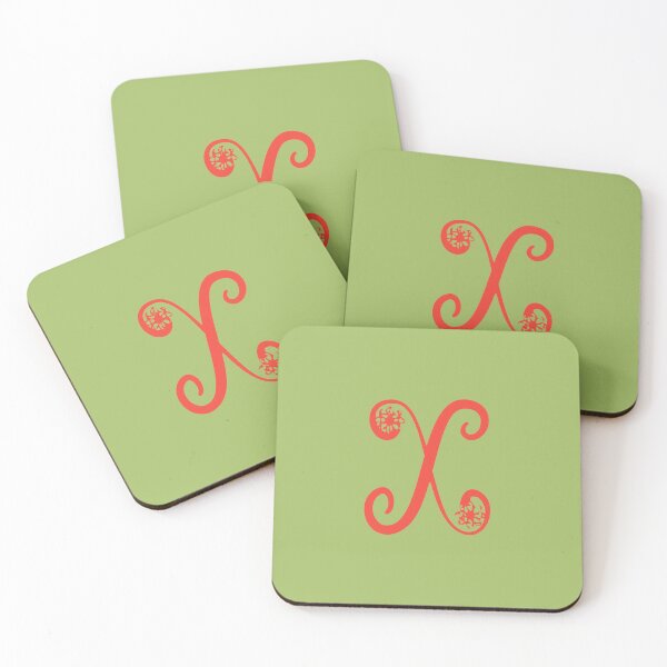 Item preview, Floral Initial monogram X designed and sold by Creative-draw.
