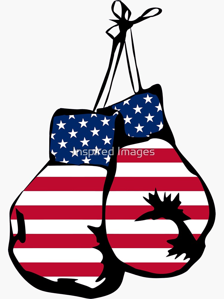 “USA Boxing Gloves America " Sticker for Sale by ImageMonkey | Redbubble