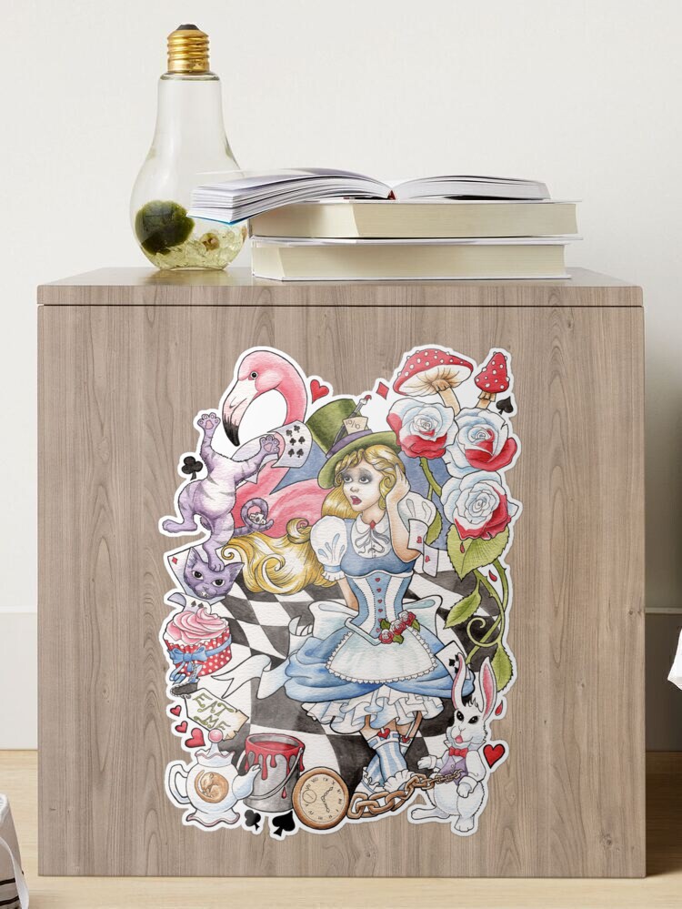 French Toy Chest in Alice in Wonderland by AFK Art For Kids