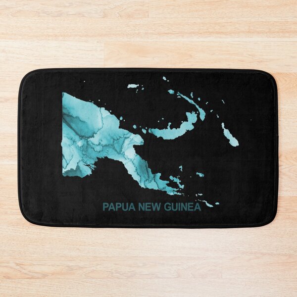 Item preview, Papua New Guinea Map - Blue Watercolour designed and sold by PNG-pikinini.
