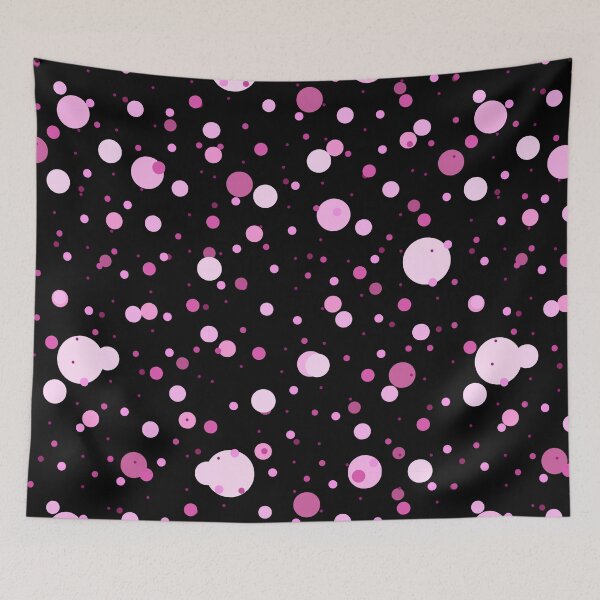 Item preview, Pink and black scattered random dots designed and sold by BLMcreations.