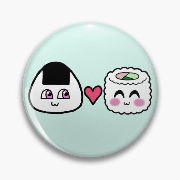 Item preview, sushi and riceball love  designed and sold by TiffyAesthetics.