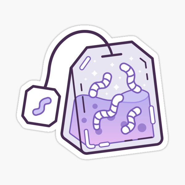 Item preview, Spooky Tea : Worms ─ designed and sold by createdbyjz.