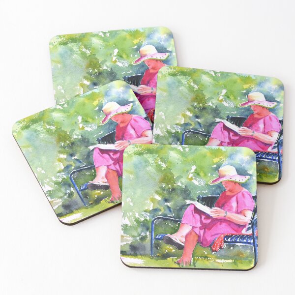Item preview, Avid reader (woman in pink) designed and sold by bettymmwong.