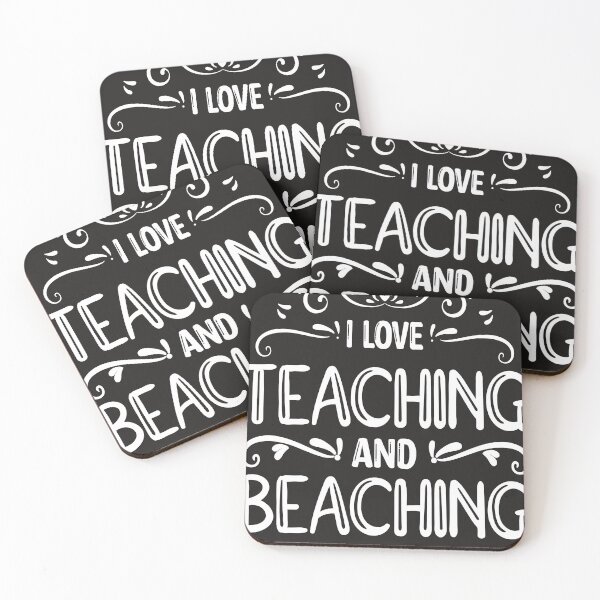 Item preview, I LOVE TEACHING AND BEACHING designed and sold by nasma-shop.
