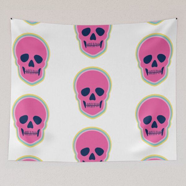 Item preview, pink layered skull designed and sold by mollsdesignss.