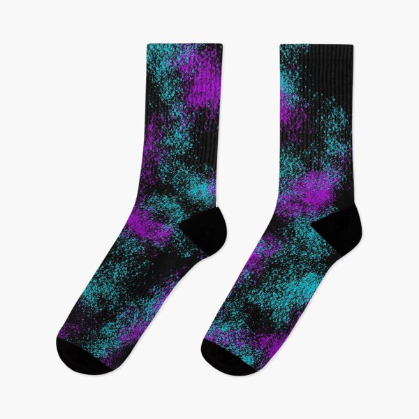 Item preview, Purple, Turquoise and Black Spray Paint Splatter designed and sold by BigTexFunkadelic.