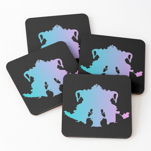 Item preview, Rorshach Art, Inkblot Art, South Beach Colors designed and sold by 3hornCreations.