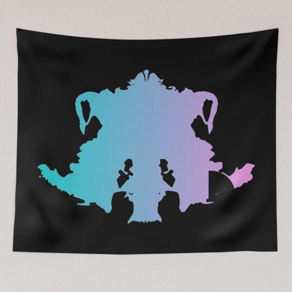 Item preview, Rorshach Art, Inkblot Art, South Beach Colors designed and sold by 3hornCreations.