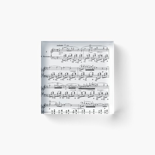 Chopin Nocturne Acrylic Block