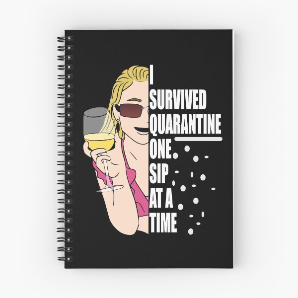 Item preview, Funny Covid 19 Survival I Survived Quarantine One Sip at a Time designed and sold by MimsTees.