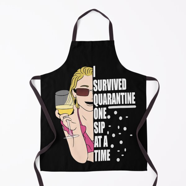 Item preview, Funny Covid 19 Survival I Survived Quarantine One Sip at a Time designed and sold by MimsTees.