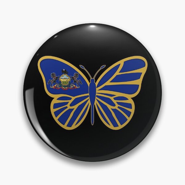 Item preview, State of Pennsylvania Flag Butterfly On Black designed and sold by Gsallicat.