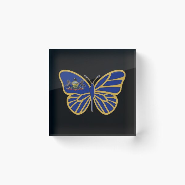 Item preview, State of Pennsylvania Flag Butterfly On Black designed and sold by Gsallicat.