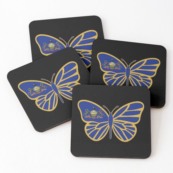 Item preview, State of Pennsylvania Flag Butterfly On Black designed and sold by Gsallicat.