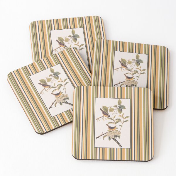 Item preview, Audubon's Maryland Yellowthroat with Coordinating Stripes designed and sold by Candice Davis.