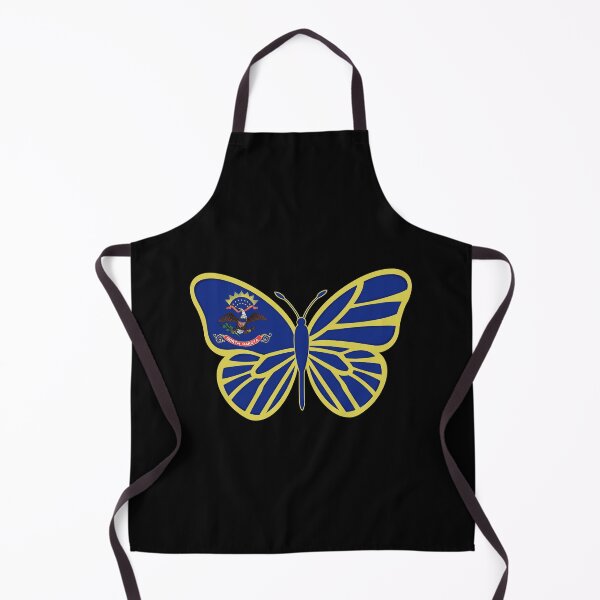 Item preview, State of North Dakota Flag Butterfly On Black designed and sold by Gsallicat.