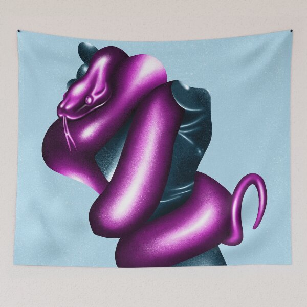 Item preview, Neon Snake Illustration designed and sold by Brownflower28.