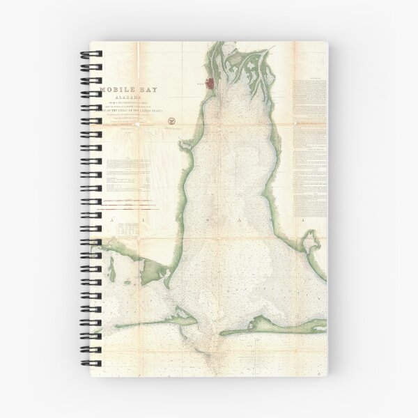 Item preview, Vintage Map of Mobile Bay Alabama (1856) designed and sold by BravuraMedia.