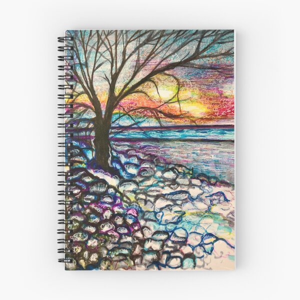 Item preview, Winter Sunset Over Lake Michigan designed and sold by 2MagicDenise.