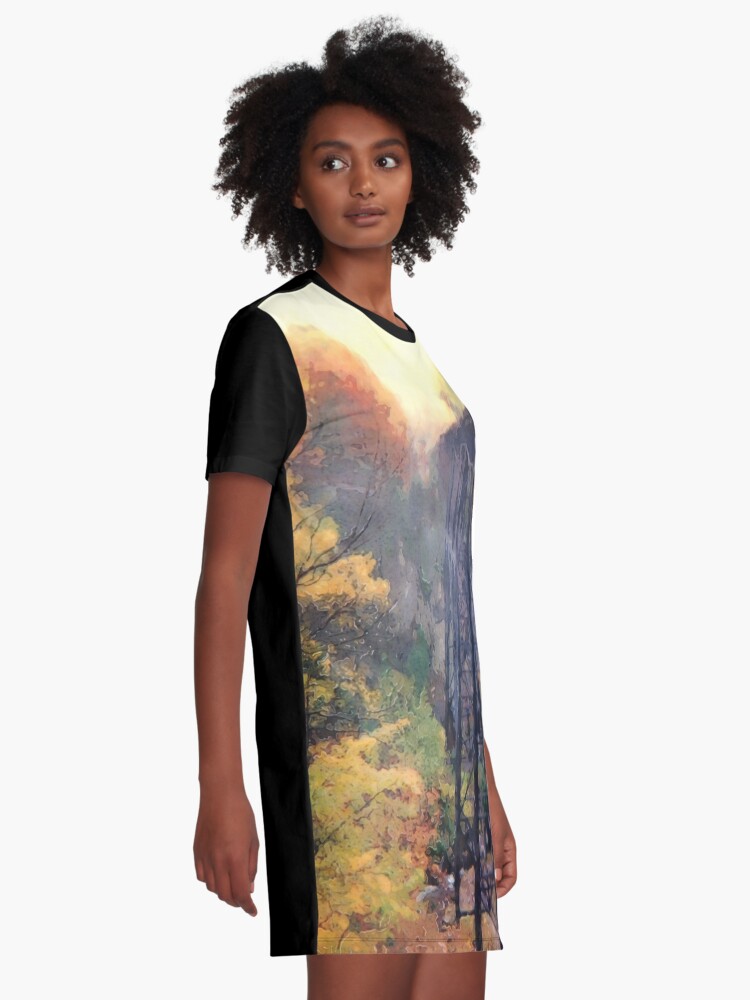 Alternate view of Upper Peninsula Train Trestle Graphic T-Shirt Dress
